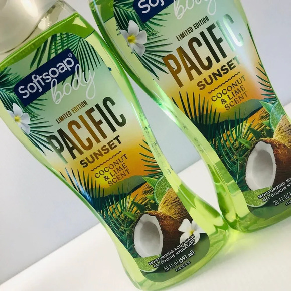 Softsoap Body Wash Limited Edition Pacific Sunset Coconut & Lime Scent Set of 2 - Picture 2 of 6